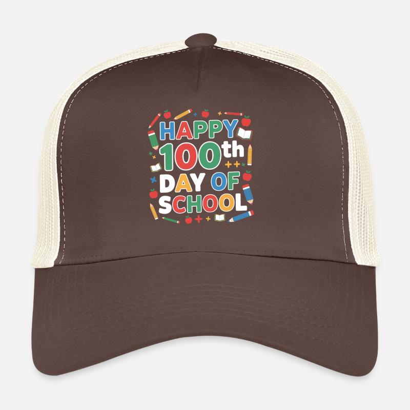 Fröhlicher 100. Schultag – bunte Schule Trucker Cap
