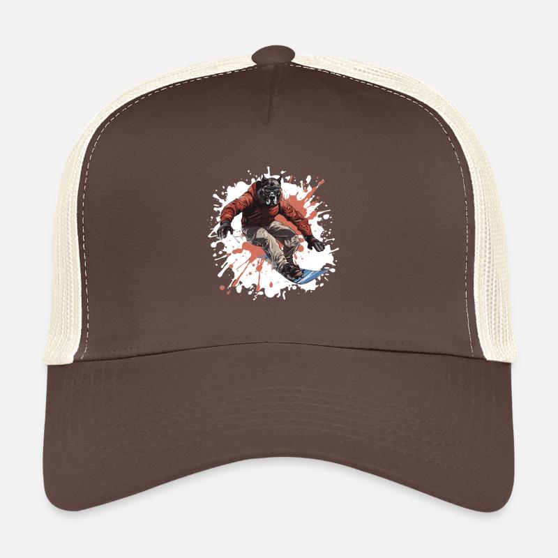 Great Dane Hund Snowboard Sport Trucker Cap