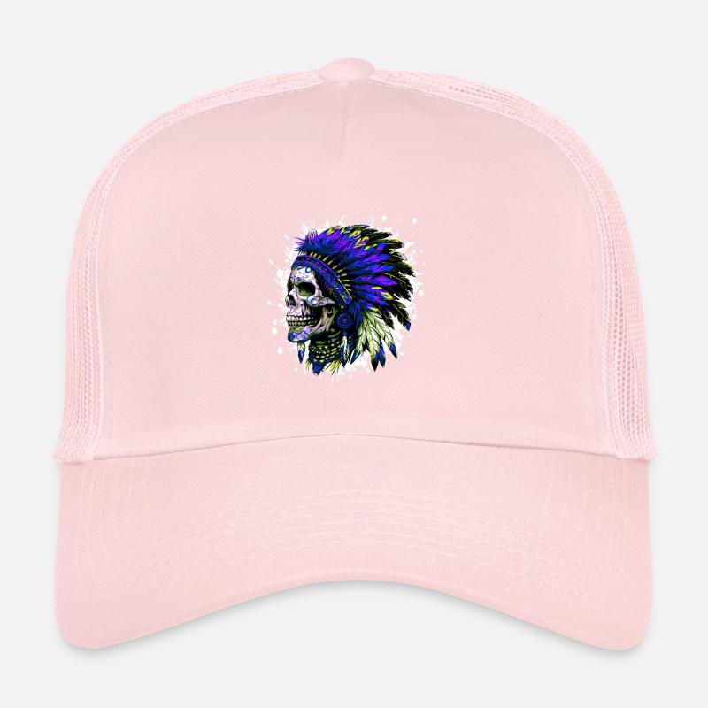 Crâne de chef indien Casquette trucker 