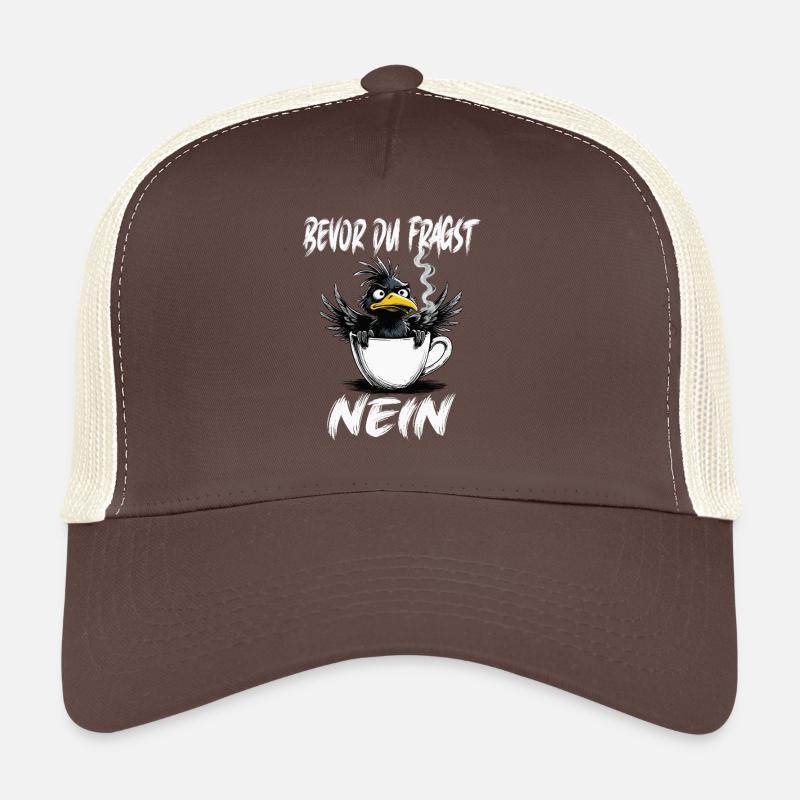 Morgenmuffel Kaffee Kein Bock Rabe Schlechte Laune - Trucker Cap - Braun/Beige