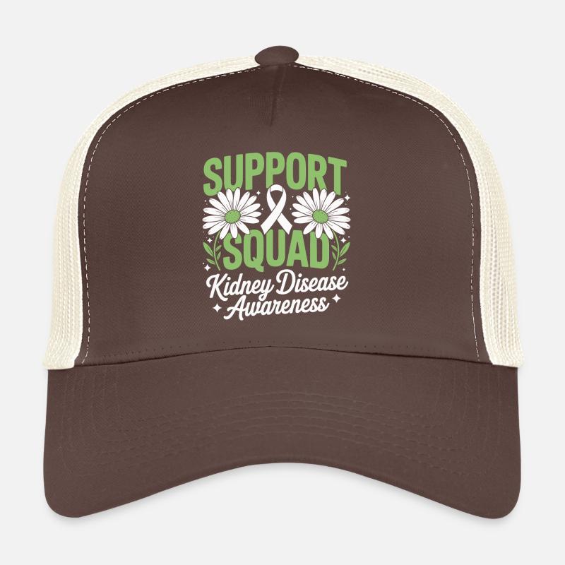 Support Squad Kidney Awareness - Trucker Cap - brown/beige