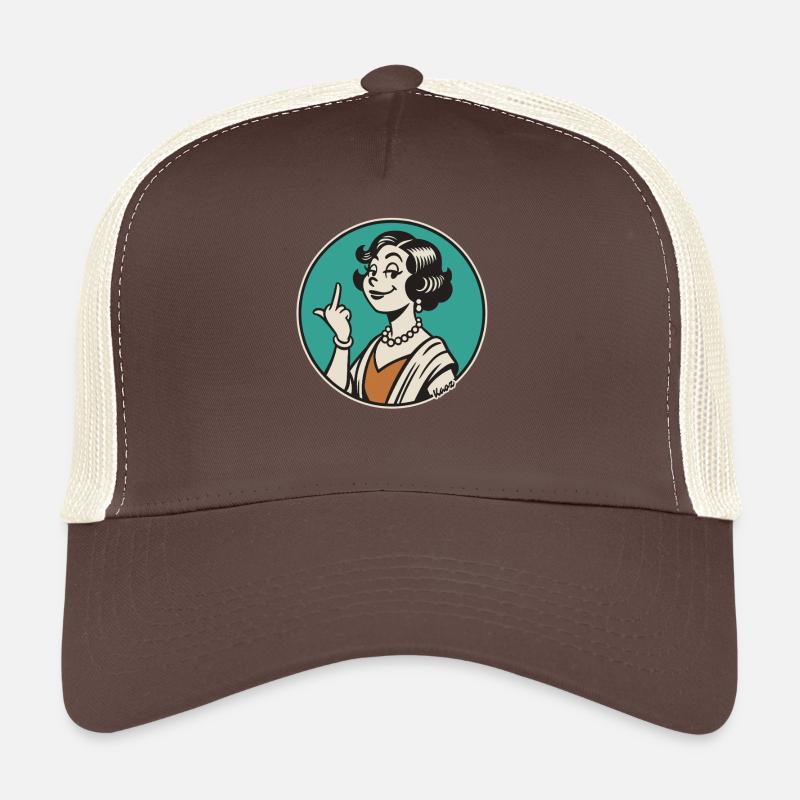 Rétro Sass : doigt d’honneur Pinup vintage Casquette trucker 