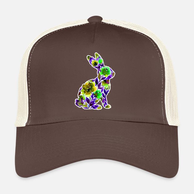 Hase Silhouette Blumen Trucker Cap