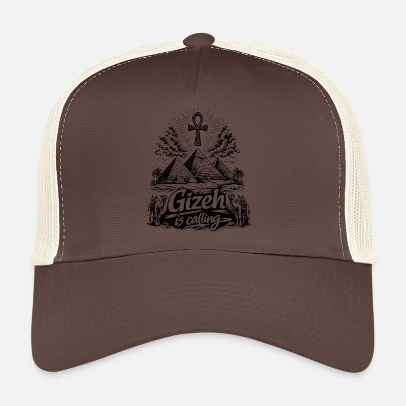 Gizeh appelle le voyage des pyramides d’Égypte Casquette trucker 
