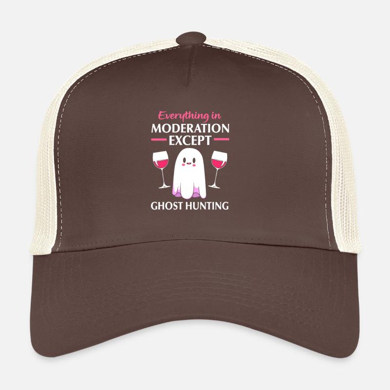 Paranormal Ghost Ghost Ghost Spooky Trucker Cap