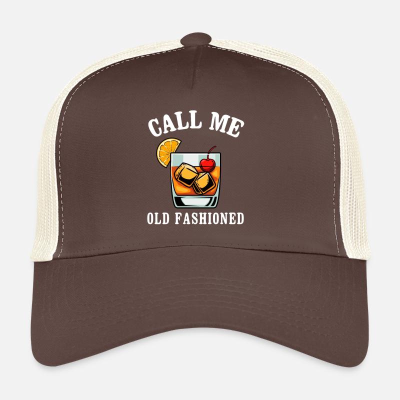 Graphique de cocktail whisky à l’ancienne Casquette trucker 