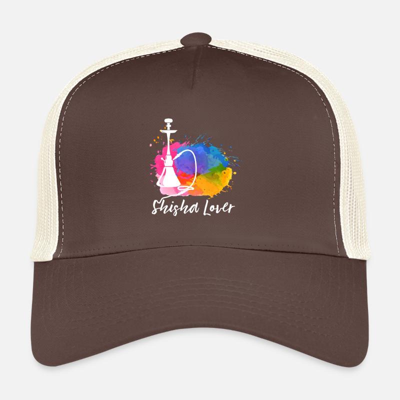 Explosion de couleurs Shisha Love / Pipe à eau au narguilé. Casquette trucker 