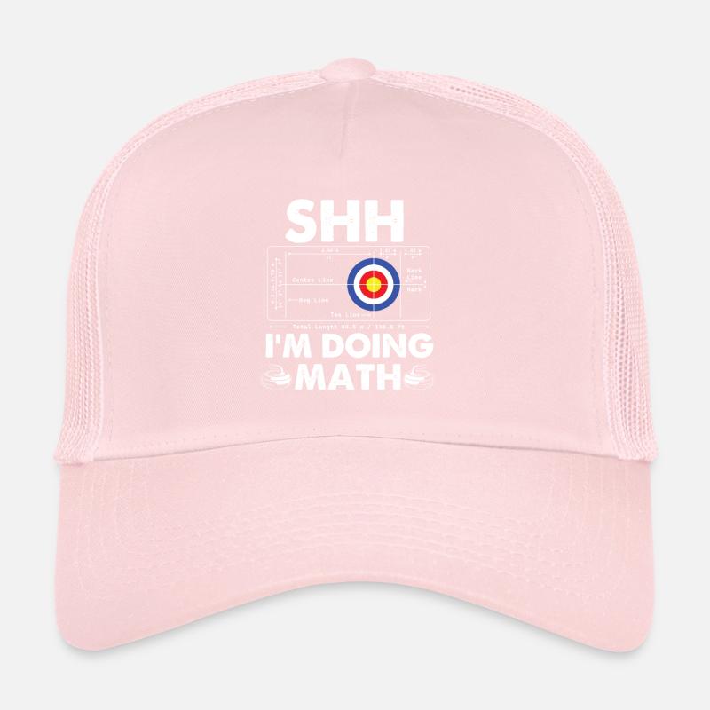 Shh Im Doing Math Curling Curler Humor Trucker Cap