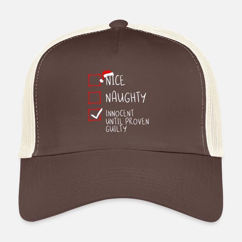 Innocent Until Proved Guilty Xmas Christmas  Trucker Cap