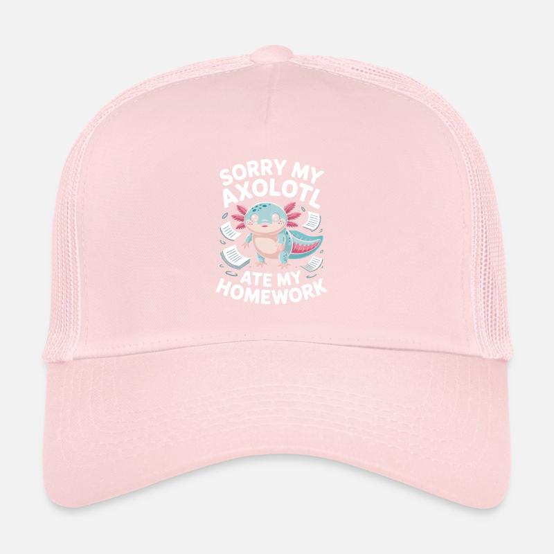 Axolotl Homework Excuse Design Trucker Cap