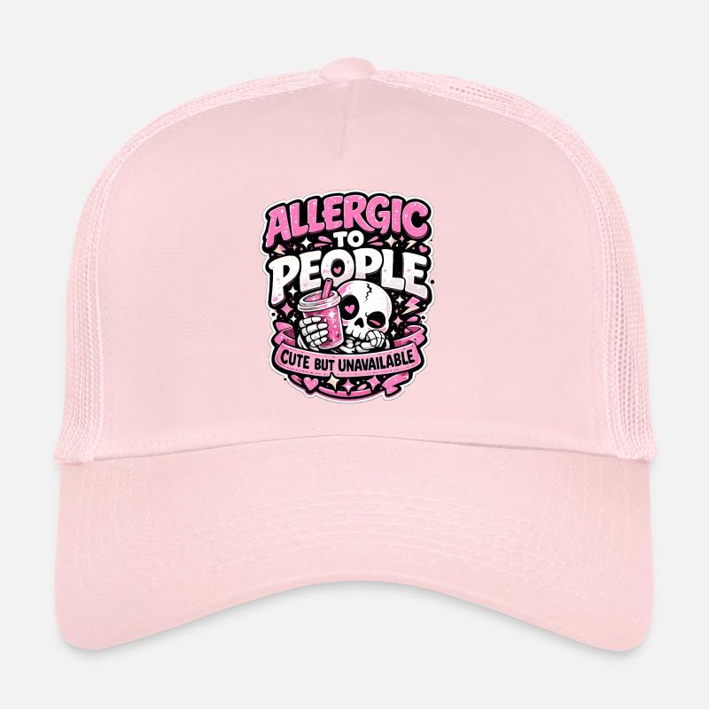 Déclaration douce gotique allergique aux gens Casquette trucker 