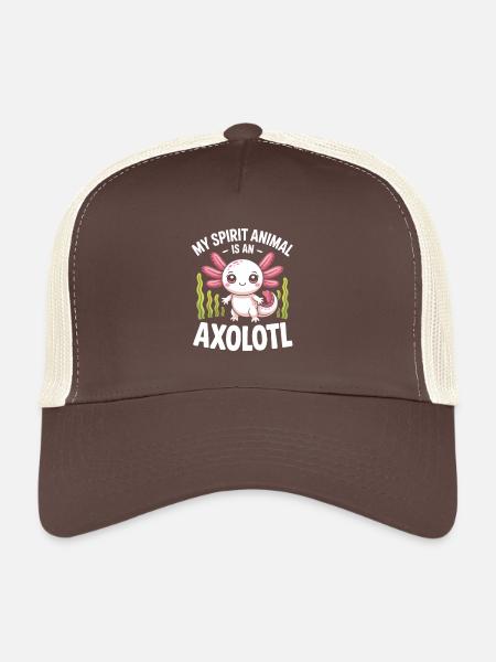 Axolotl Spirit Animal Tee - Casquette trucker  - marron/beige - Devant