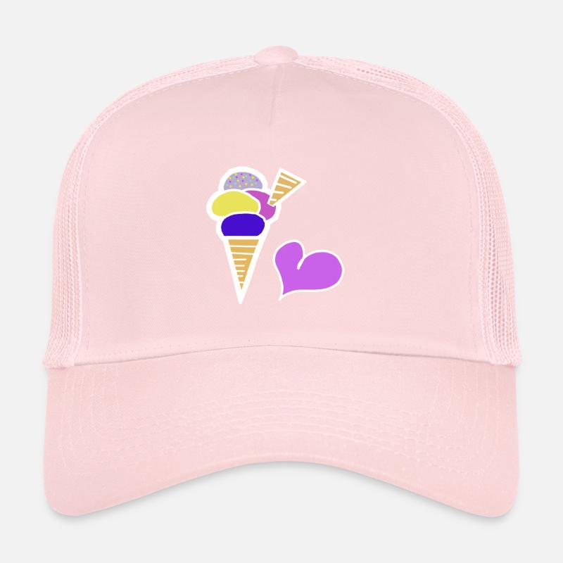 Eiscreme Eis  Eiswaffel Kinder Retro 60er Trucker Cap