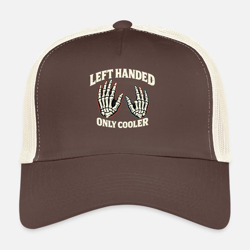 Left Handed Only Cool Skeleton Hands Trucker Cap