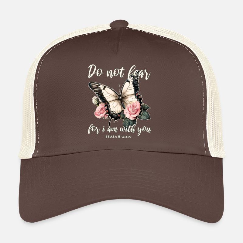 Bibelvers Schmetterling Christlich - Trucker Cap - Braun/Beige
