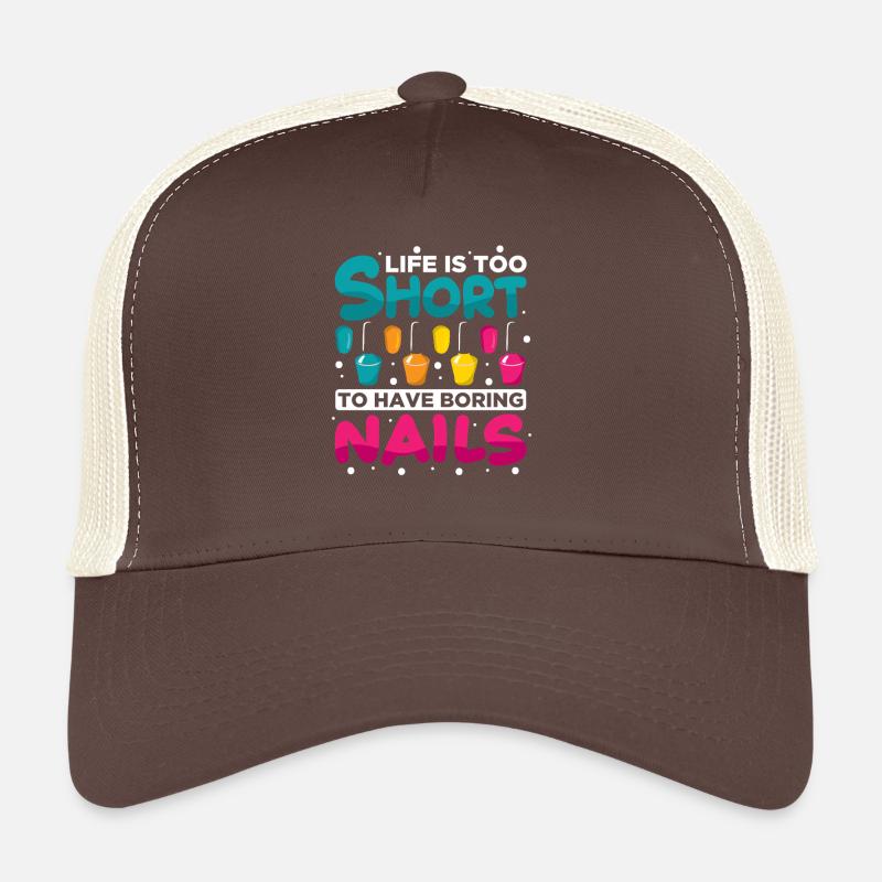 Designer de manucures Salon de manucure cosmétiques Casquette trucker 