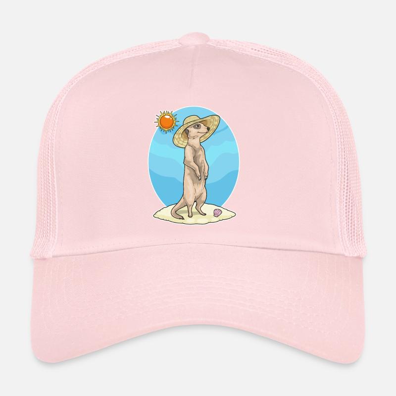 Erdmännchen Strand Strohhut Sommer Trucker Cap