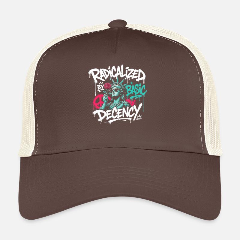 Graffiti radicalisé de la décence fondamentale Casquette trucker 