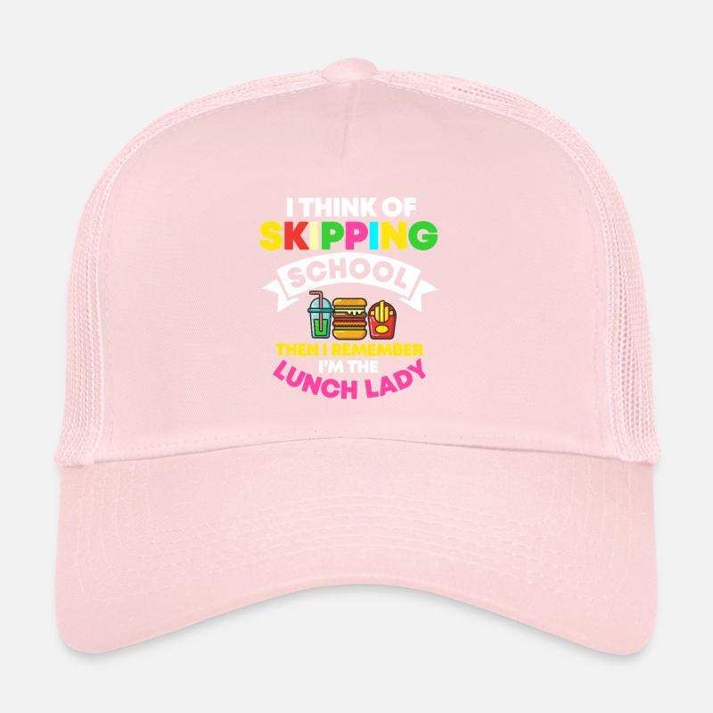 Lunch Lady Joke Skipping School Trucker Cap
