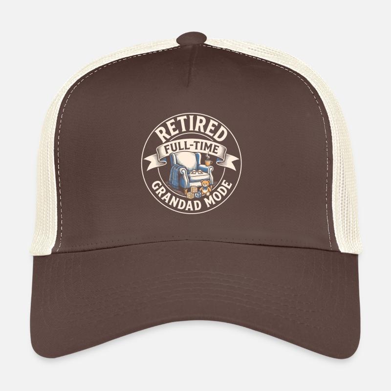 Retired Full-Time Granddad - Trucker Cap - Braun/Beige