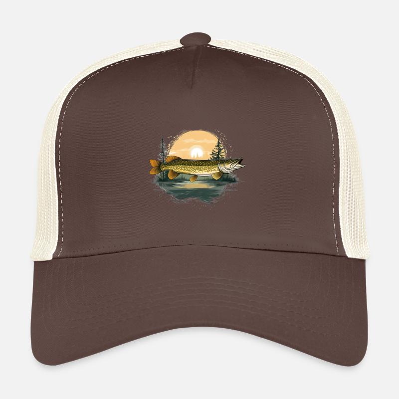 Conception du pêcheur de brochet Casquette trucker 