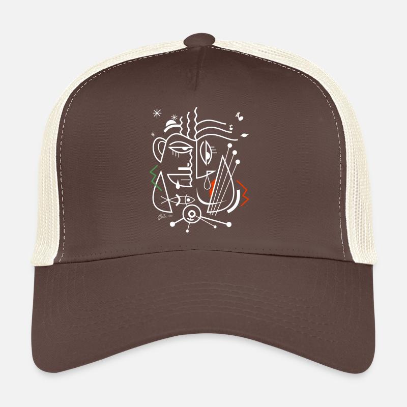 jonasyeltshirtprint2 - Casquette trucker  - marron/beige