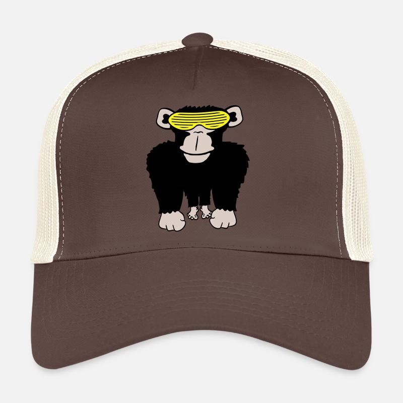 Funky Sunglasses Gorilla Cool Party Monkey Fun Trucker Cap