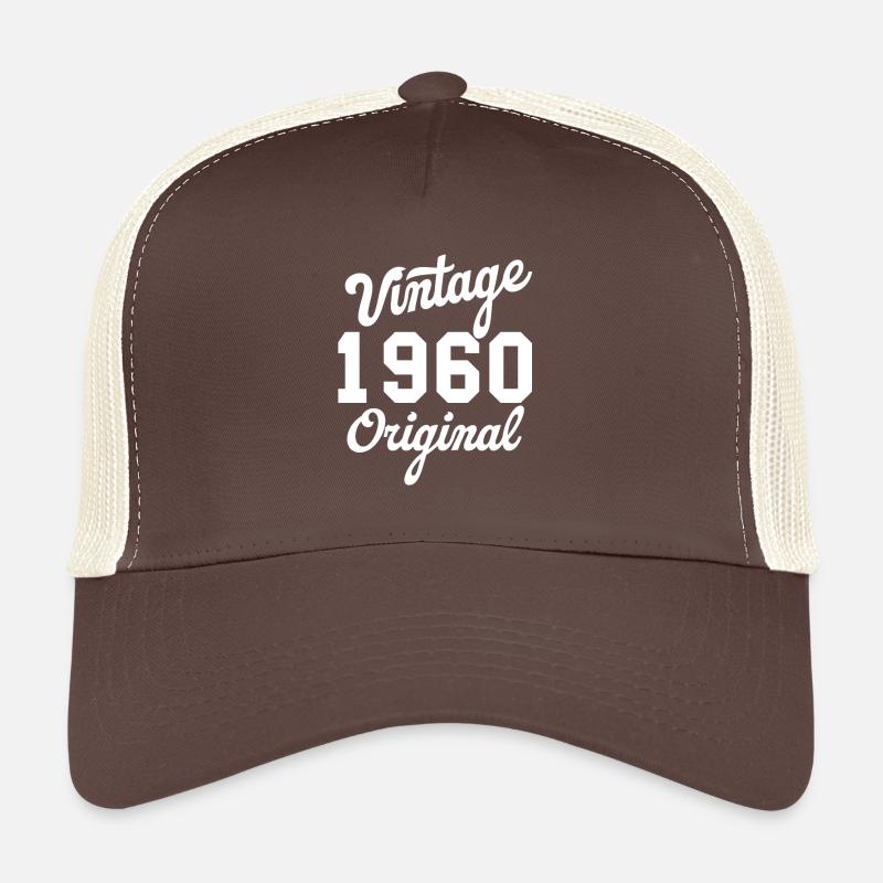 Vintage 1960's original - Trucker Cap - brown/beige