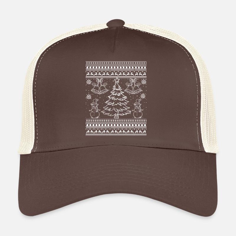 Snowman Christmas Pattern Trucker Cap