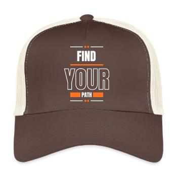 Find Your Path - Trucker Cap - brown/beige - Front