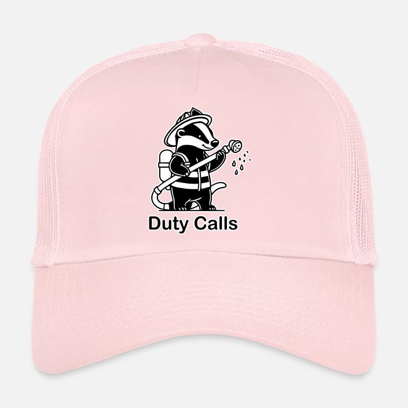 Firefighter badger - "Duty Calls" Design Trucker Cap