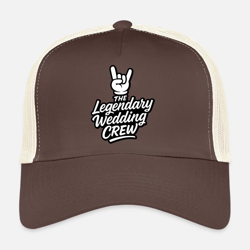 Équipe de mariage Fête de mariage Casquette trucker 