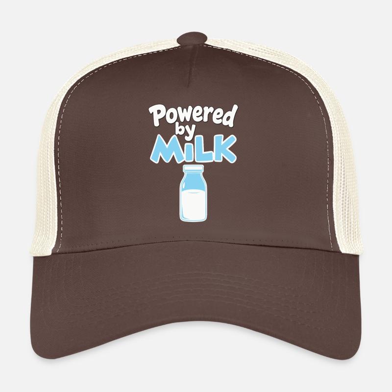 Powered by Milk - Dicton de bébé au biberon Casquette trucker 