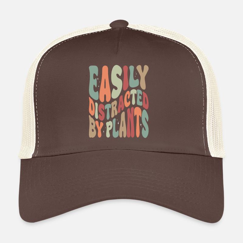 Facilement distrait par les plantes vintage Casquette trucker 