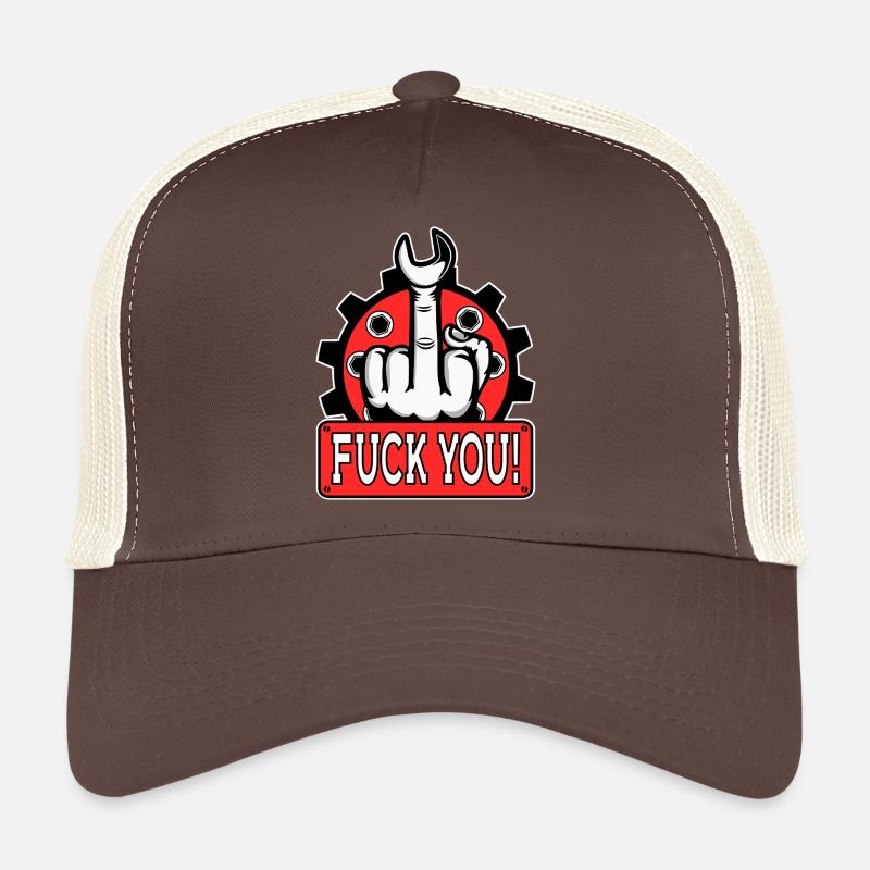 Provokantes Mittelfinger Statement Trucker Cap