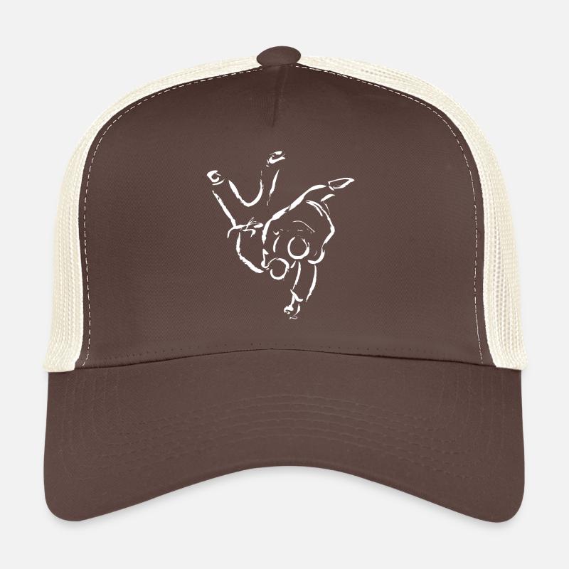 HANE GOSHI, JUDO TECHNICIAN, JUDO - Trucker Cap - brown/beige