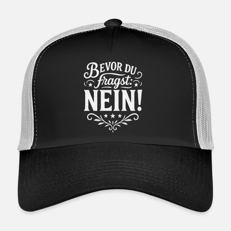 Dicton amusant - Avant de demander NON Casquette trucker 
