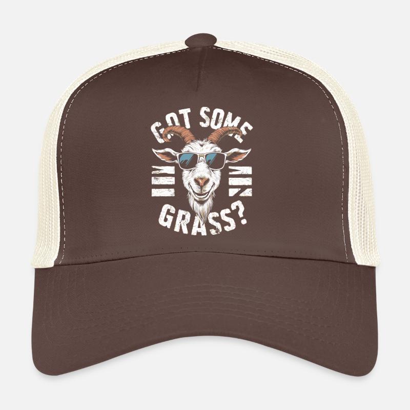 Lustiger Ziegen-Spruch – Hast du Gras? Trucker Cap