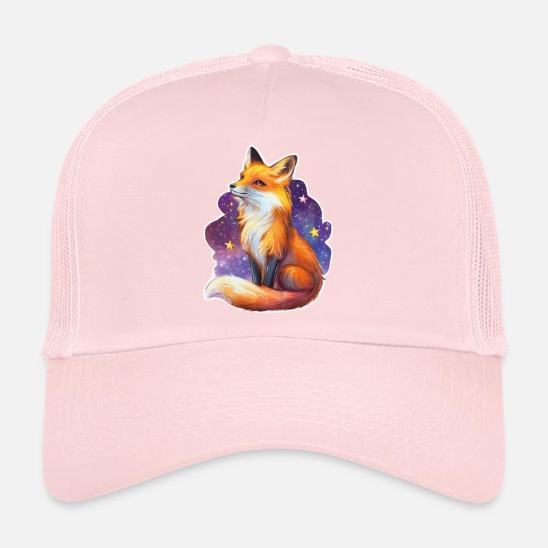 Renard et ciel étoilé Casquette trucker 