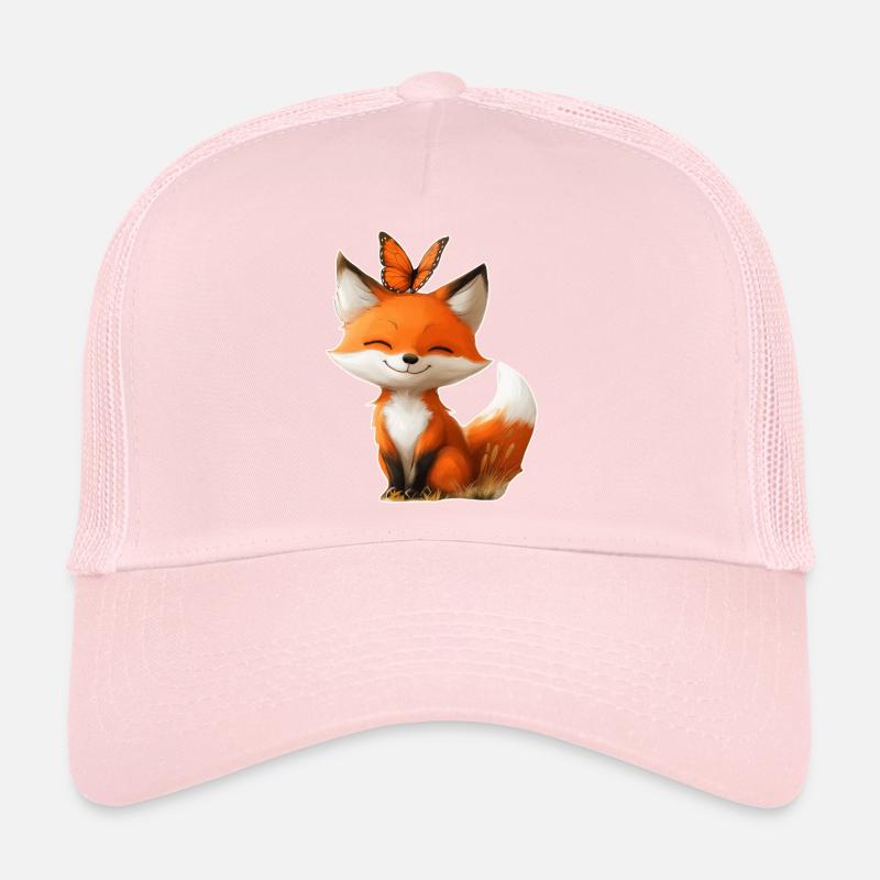 Fuchs mit Schmetterling Trucker Cap
