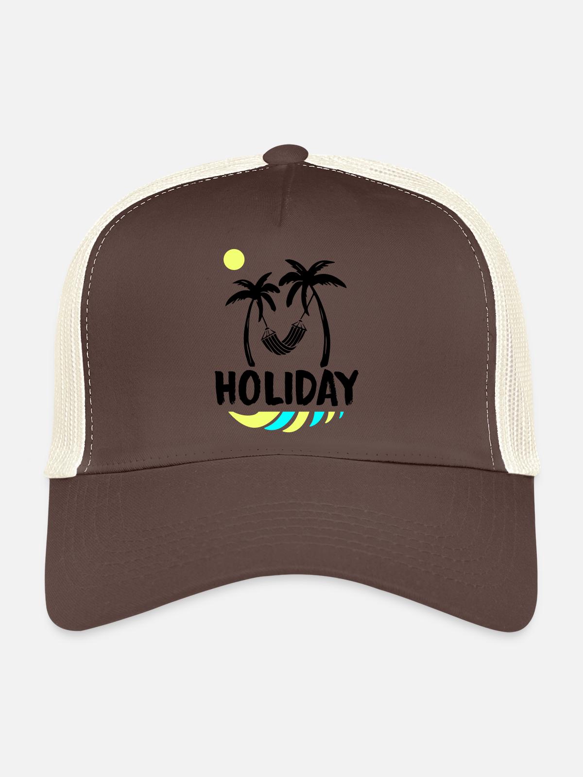 Palms Relax Holiday - Trucker Cap - brown/beige - Front