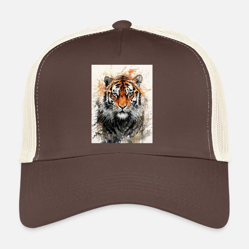 Tigre à l’aquarelle Casquette trucker 