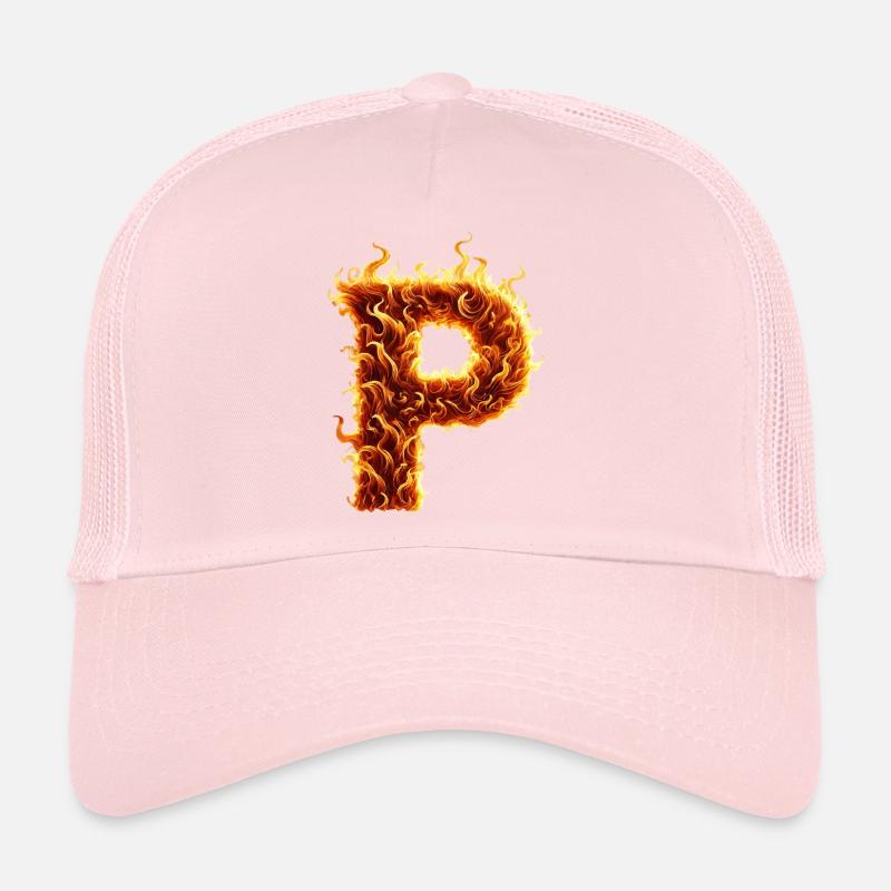 Lettre P Feu Casquette trucker 