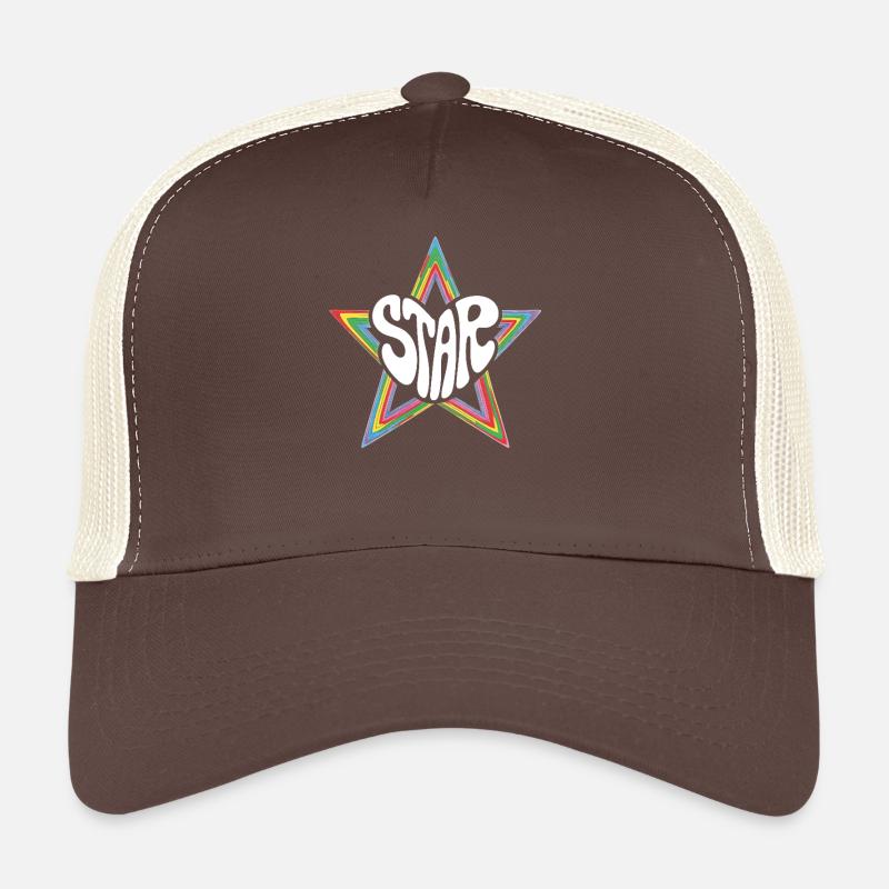 Space Star Psychedelic Rainbow Trucker Cap
