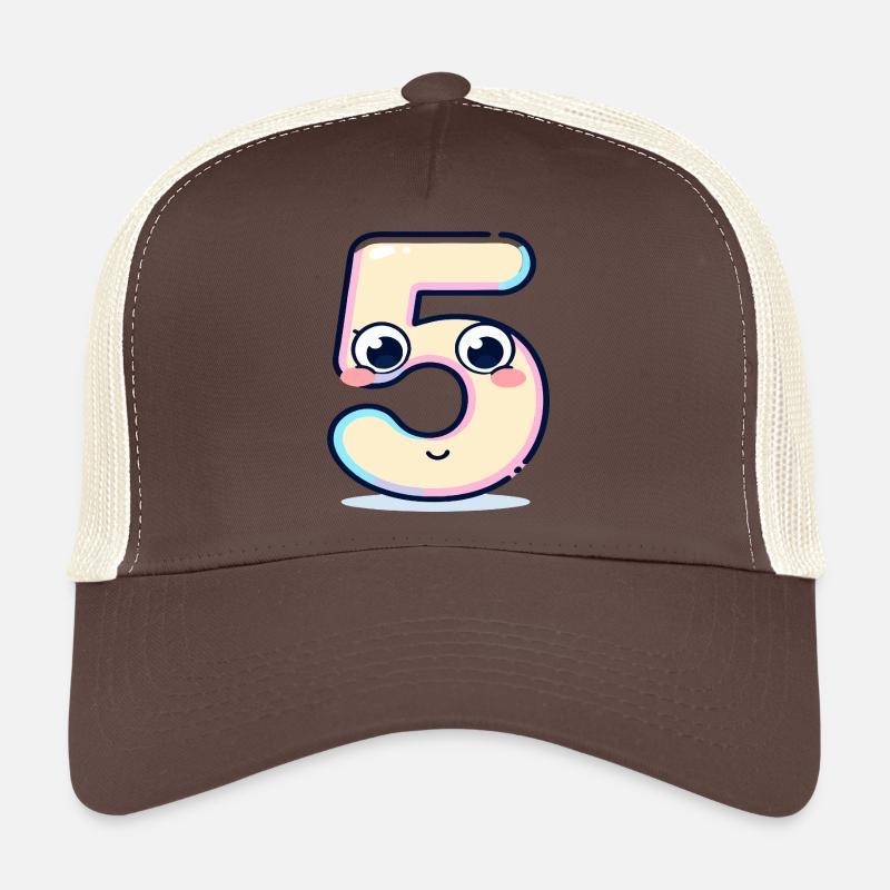 Number 5 Kawaii Pastel Trucker Cap