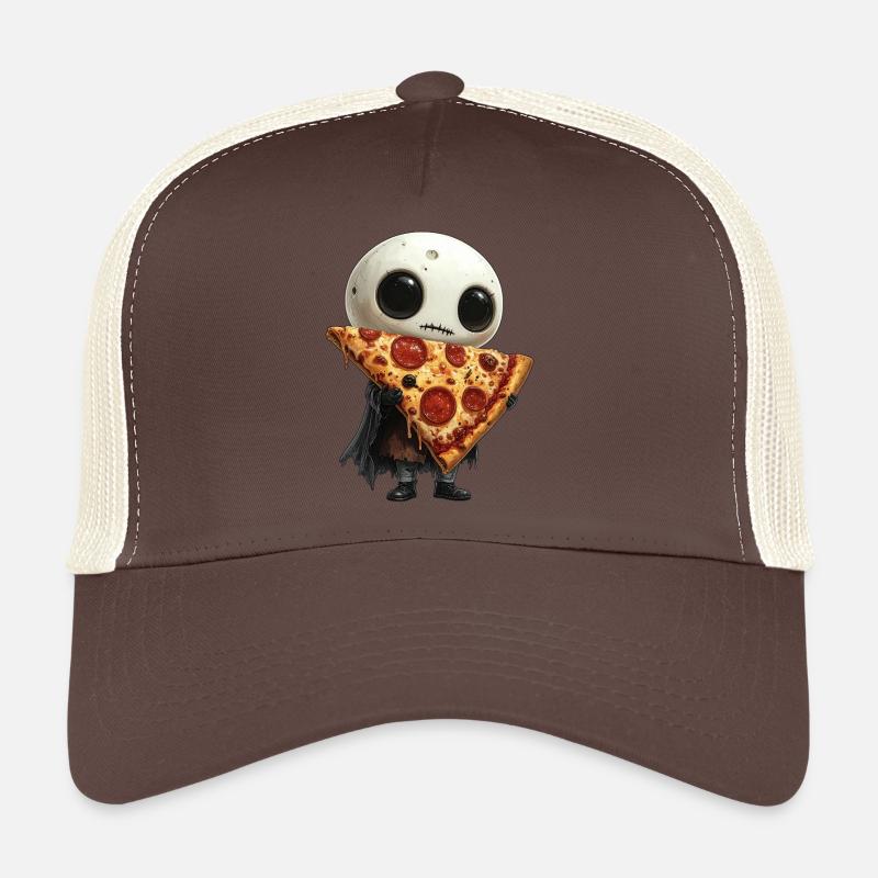 Creepy Cute Pizza Pepperoni Trucker Cap