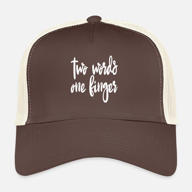 deux mots un doigt Casquette trucker 