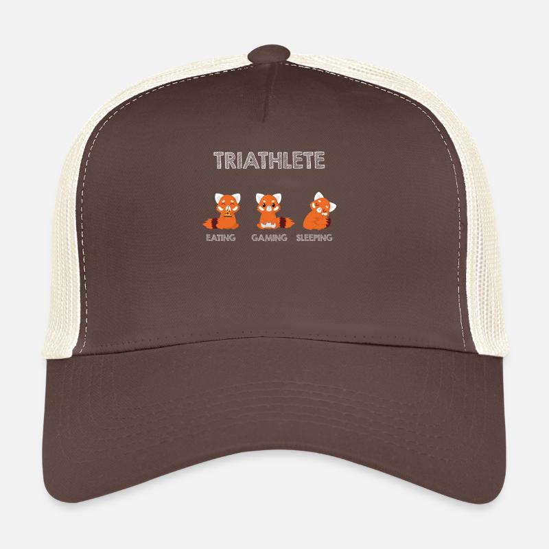 Panda - Faul - Lazy - Red Panda - Geschenk - Fun - Trucker Cap - Braun/Beige