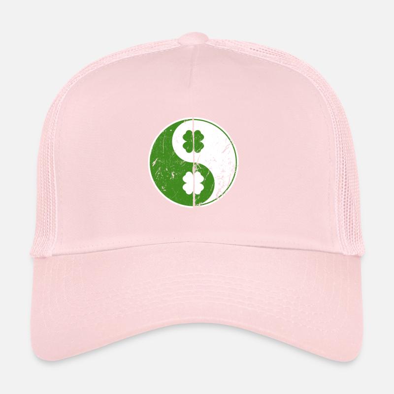 Yin Yang Shamrocks Symbole chinois St. Patrick Casquette trucker 