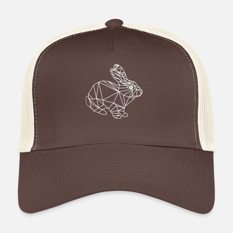 low poly bunny - Trucker Cap - brown/beige